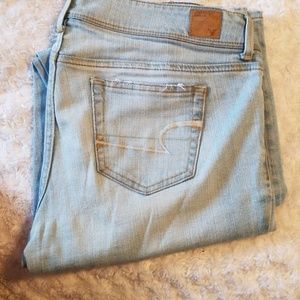 American eagle x-long lightwash bootcut jeans